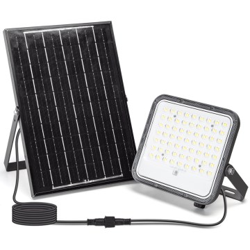 Aigostar - LED Dimbar solcellsstrålkastare LED/100W/3,4V 3000/4000/6500K IP66 + fjärrkontroll