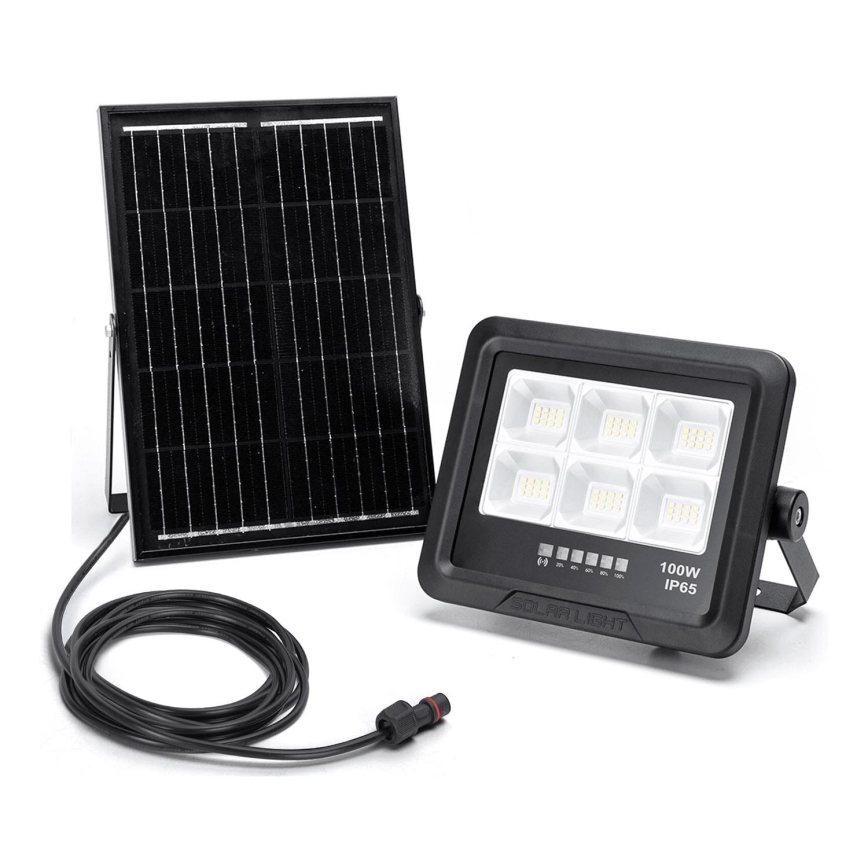 Aigostar - LED Dimbar solcellsstrålkastare LED/100W/3,4V IP65 10000 mAh + fjärrkontroll