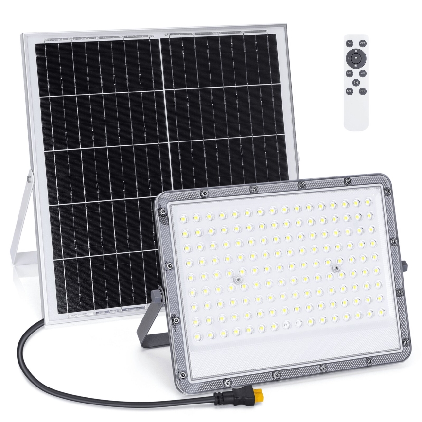 Aigostar - LED Dimbar solcellsstrålkastare LED/200W/3,2V IP65 20000 mAh + fjärrkontroll