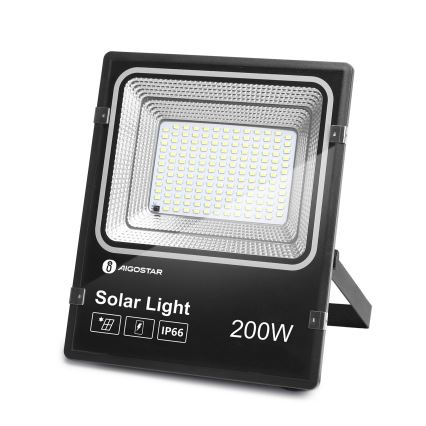 Aigostar - LED Dimbar solcellsstrålkastare LED/200W/3,2V IP66 15000 mAh + fjärrkontroll