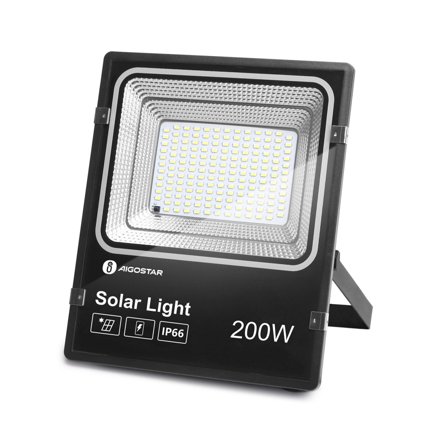 Aigostar - LED Dimbar solcellsstrålkastare LED/200W/3,2V IP66 15000 mAh + fjärrkontroll