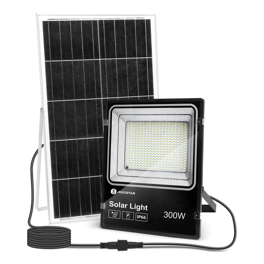Aigostar - LED Dimbar solcellsstrålkastare LED/300W/3,2V IP66 25000 mAh + fjärrkontroll