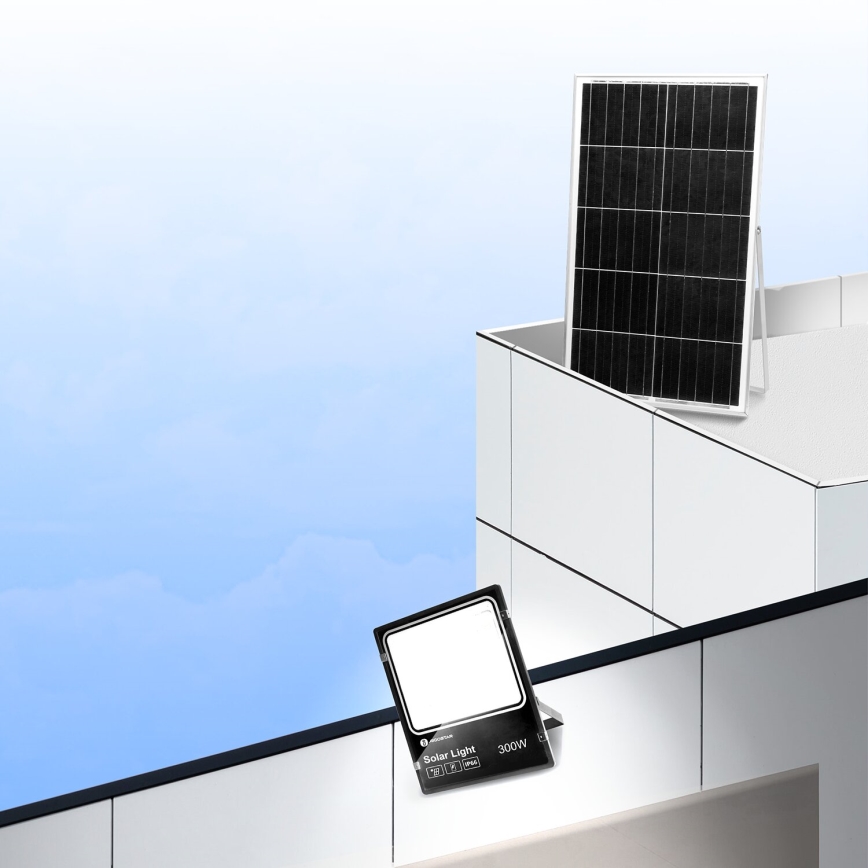 Aigostar - LED Dimbar solcellsstrålkastare LED/300W/3,2V IP66 25000 mAh + fjärrkontroll