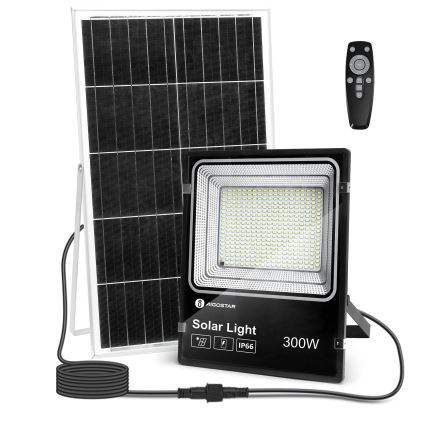 Aigostar - LED Dimbar solcellsstrålkastare LED/300W/3,2V IP66 25000 mAh + fjärrkontroll