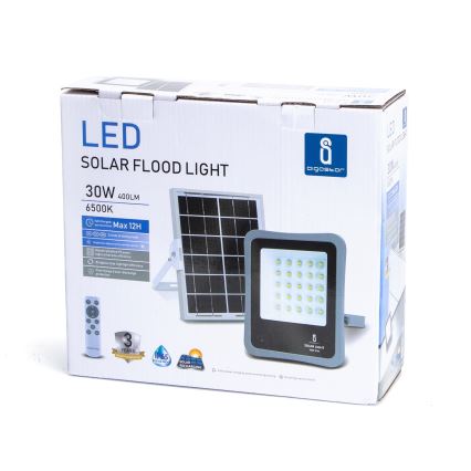 Aigostar - LED Dimbar solcellsstrålkastare LED/30W/3,2V 20000 mAh IP67 + fjärrkontrol