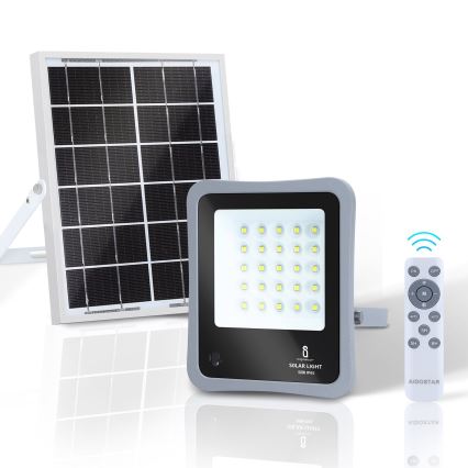 Aigostar - LED Dimbar solcellsstrålkastare LED/50W/3,2V IP65 6000 mAh + fjärrkontrol