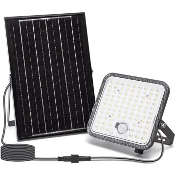 Aigostar - LED Dimbar solcellsstrålkastare med sensor LED/120W/3,4V 6500K IP66 + fjärrkontroll