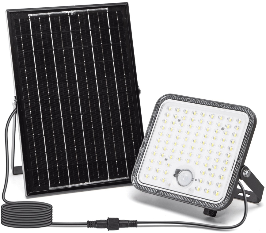 Aigostar - LED Dimbar solcellsstrålkastare med sensor LED/120W/3,4V 6500K IP66 + fjärrkontroll