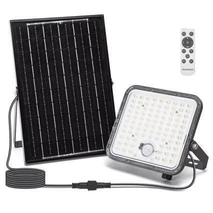 Aigostar - LED Dimbar solcellsstrålkastare med sensor LED/120W/3,4V 6500K IP66 + fjärrkontroll