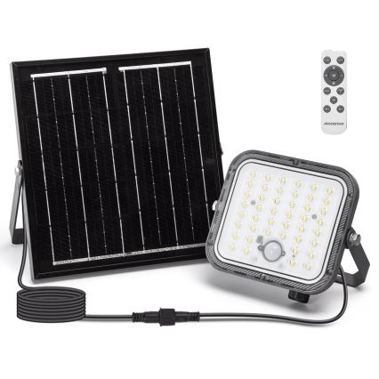 Aigostar - LED Dimbar solcellsstrålkastare med sensor LED/80W/3,4V 6500K IP66 + fjärrkontroll