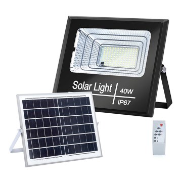Aigostar - LED dimbar solreflektor LED/40W/3,2V IP67 2000 mAh + fjärrkontroll