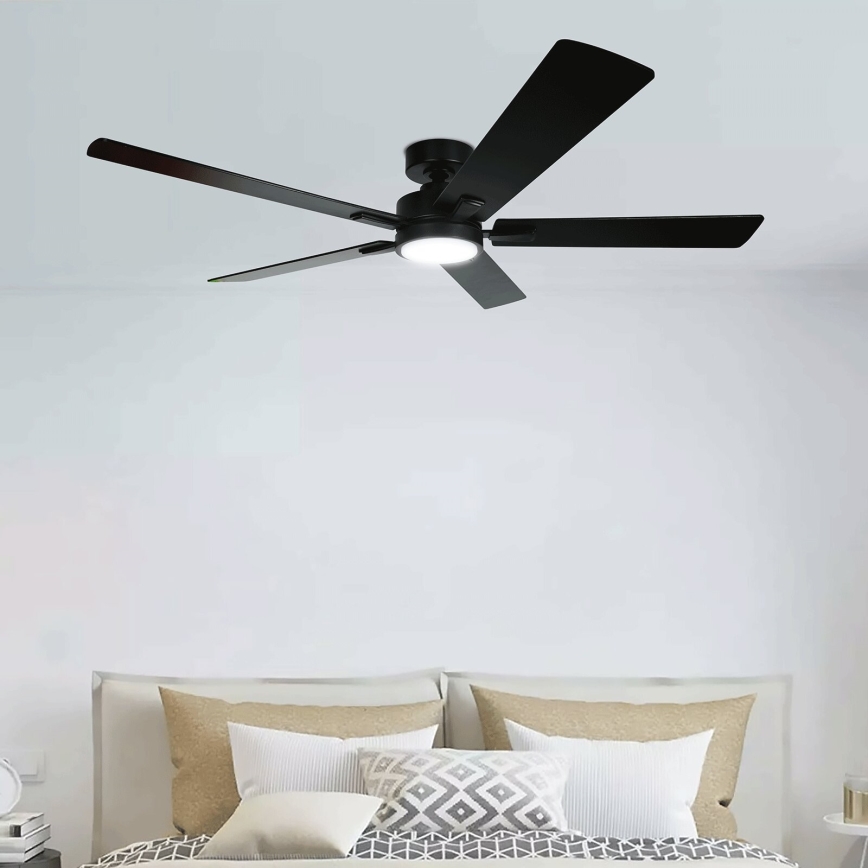 Aigostar - LED Dimbar takfläkt LED/20W/230V 2700-6500K 132cm brun + fjärrkontroll