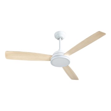 Aigostar - LED Dimbar takfläkt LED/20W/230V 2700-6500K 132cm vit/beige + fjärrkontroll