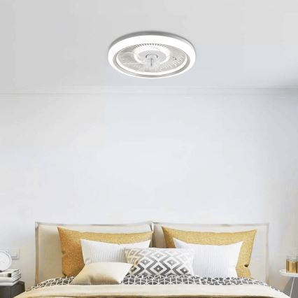 Aigostar - LED Dimbar takfläkt LED/40W/230V 2700/4000/6500K diameter 50 cm + fjärrkontroll vit