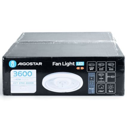 Aigostar - LED Dimbar takfläkt LED/40W/230V 2700/4000/6500K diameter 50 cm + fjärrkontroll vit