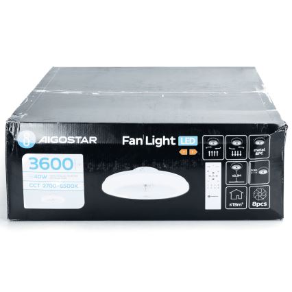 Aigostar - LED Dimbar takfläkt LED/40W/230V 2700-6500K diameter 48 cm + fjärrkontroll vit