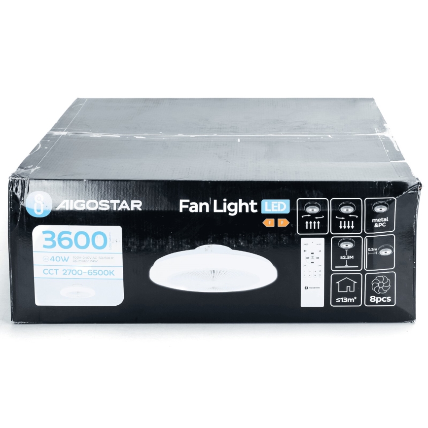 Aigostar - LED Dimbar takfläkt LED/40W/230V 2700-6500K diameter 48 cm + fjärrkontroll vit