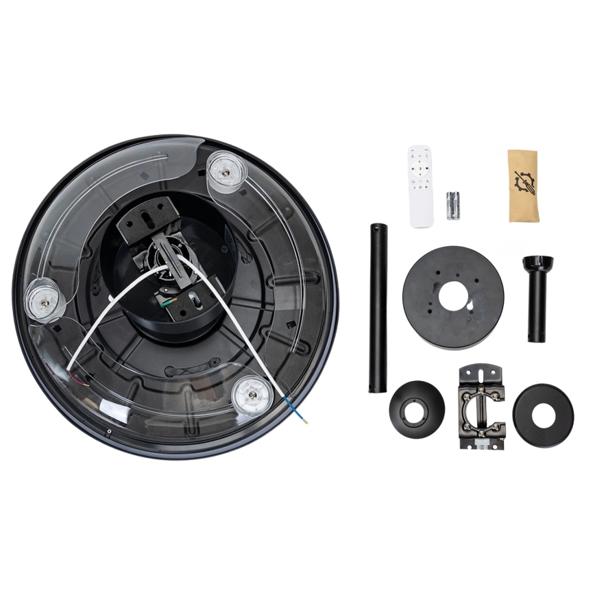 Aigostar - LED Dimbar takfläkt LED/50W/230V 2700-6500K 106cm svart + fjärrkontroll