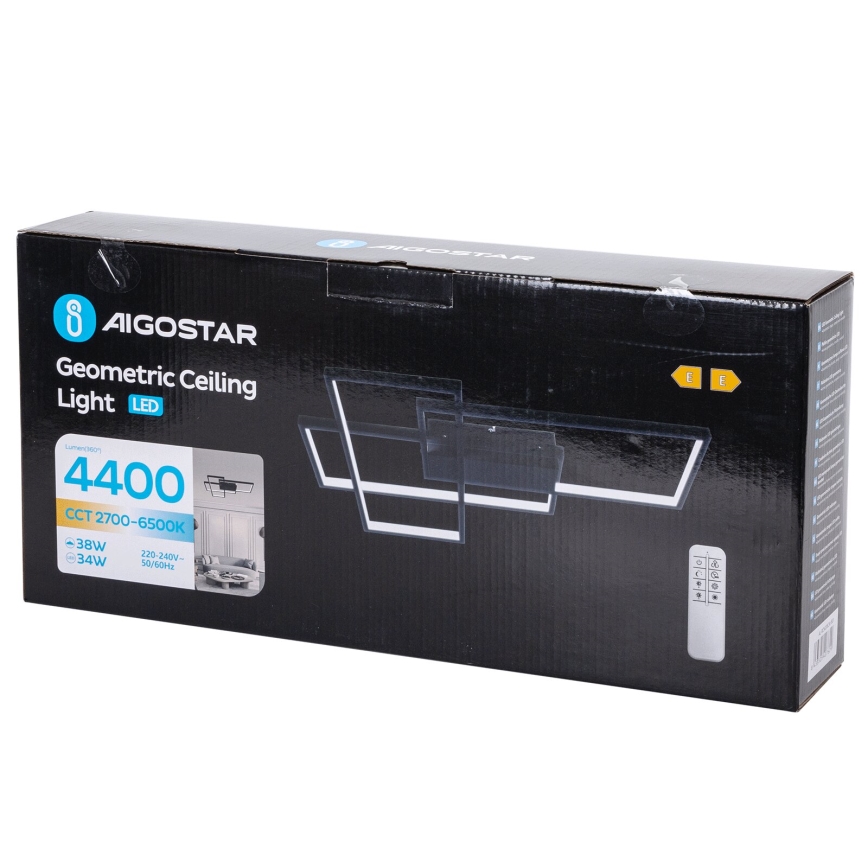 Aigostar - LED Dimbar taklampa LED/38W/230V 2700-6500K + fjärrkontroll