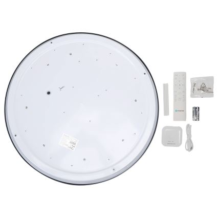 Aigostar - LED Dimbar taklampa med fläkt MESH LED/40W/230V 2700-6500K svart + fjärrkontroll