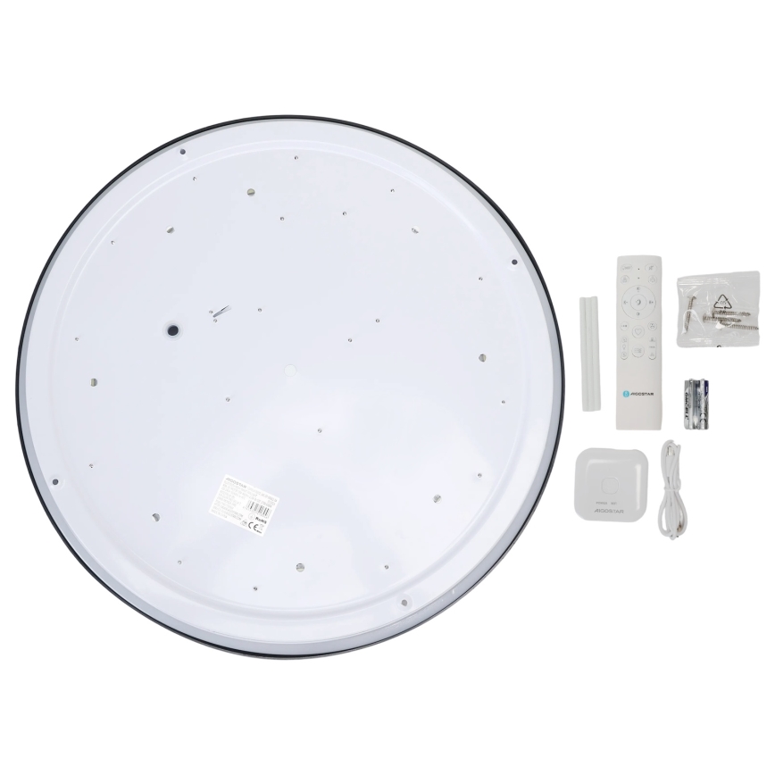 Aigostar - LED Dimbar taklampa med fläkt MESH LED/40W/230V 2700-6500K svart + fjärrkontroll