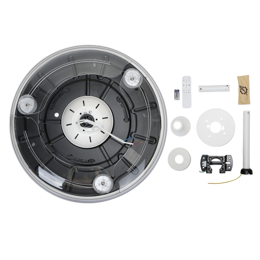 Aigostar - LED Dimbar taklampa med fläkt MESH LED/50W/230V 2700-6500K vit + fjärrkontroll
