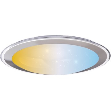 Aigostar - LED Dimbar taklampor LED/30W/230V 2700-6500K Ø 42,9 cm krom + fjärrkontroll