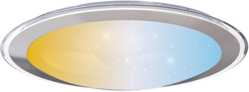 Aigostar - LED Dimbar taklampor LED/30W/230V 2700-6500K Ø 42,9 cm krom + fjärrkontroll