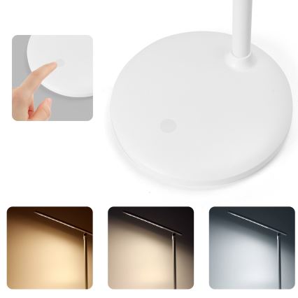 Aigostar - LED Dimbar uppladdningsbar touch bordslampa LED/3W/5V 2700/4000/6500K 1800 mAh