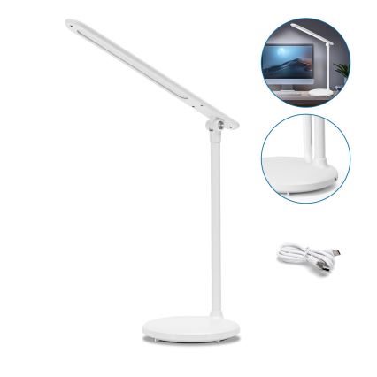 Aigostar - LED Dimbar uppladdningsbar touch bordslampa LED/3W/5V 2700/4000/6500K 1800 mAh