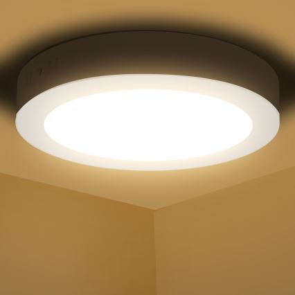 Aigostar - LED Fäst taklampa LED/12W/230V diameter 17,4 cm 3000K vit