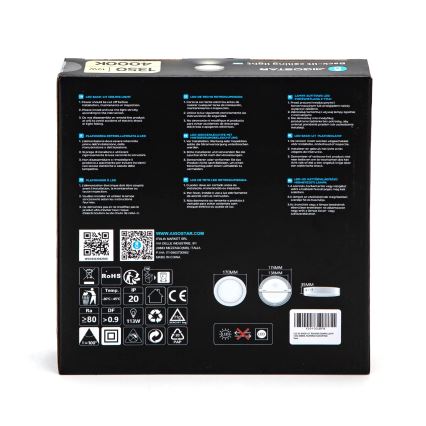 Aigostar - LED Fäst taklampa LED/12W/230V diameter 17,4 cm 4000K vit