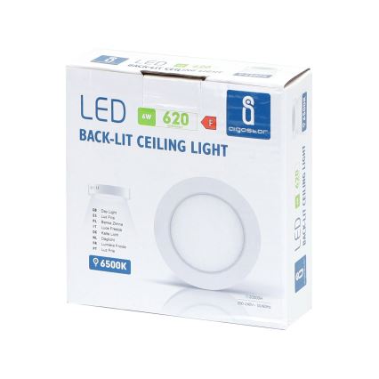 Aigostar - LED Fäst taklampa LED/6W/230V diameter 12,3 cm 3000K vit