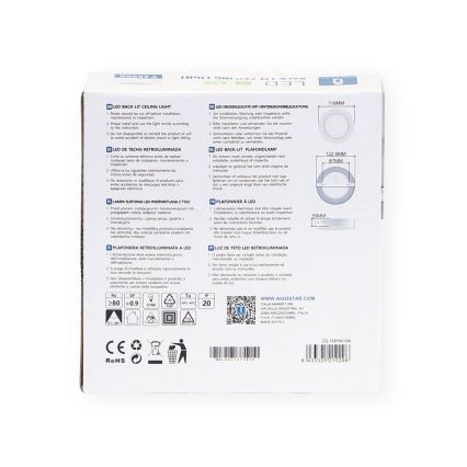 Aigostar - LED Fäst taklampa LED/6W/230V diameter 12,3 cm 3000K vit