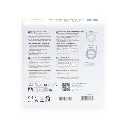 Aigostar - LED Fäst taklampa LED/6W/230V diameter 12,3 cm 4000K vit