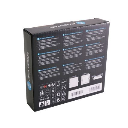 Aigostar - LED Inbyggnadslampa LED/6W/230V 3000K 12x12 cm vit