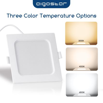 Aigostar - LED inbyggnadslampa LED/6W/230V 4000K 12x12 cm vit