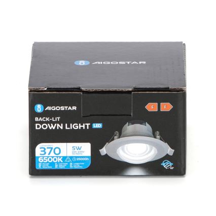 Aigostar - LED infälld armatur LED/5W/230V 6500K Ø 8,5 cm vit