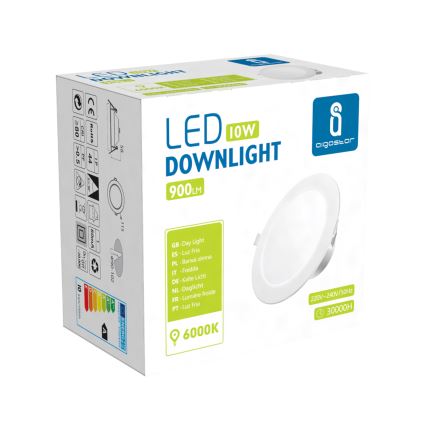Aigostar - Infälld LED badrumsbelysning LED/10W/230V 6000K IP44 diameter 11,5 cm vit