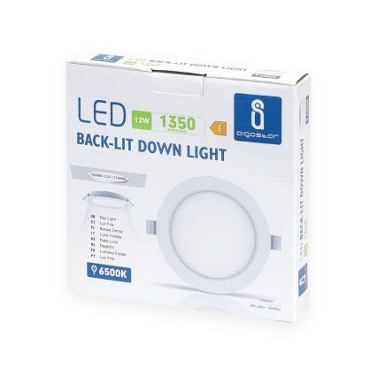 Aigostar - LED infälld belysning LED/12W/230V 6500K diameter 17,5 cm vit