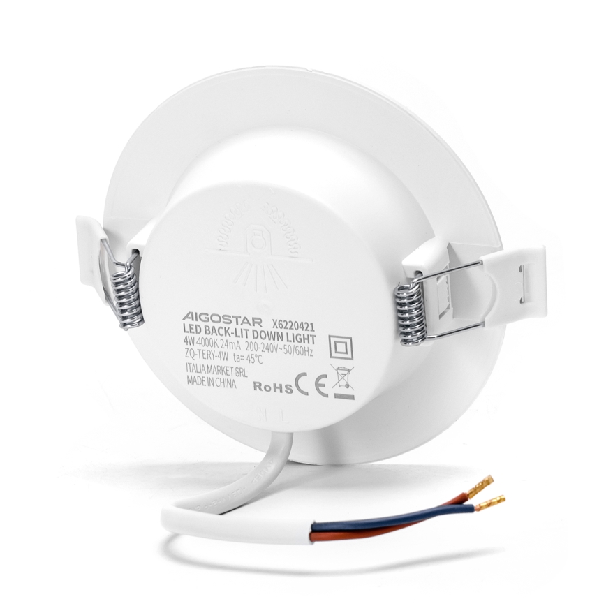 Aigostar - LED infälld belysning LED/4W/230V 4000K diameter 9,8 cm vit