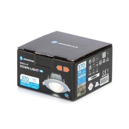 Aigostar - LED Infälld belysning LED/5W/230V 4000K Ø 8,5 cm vit