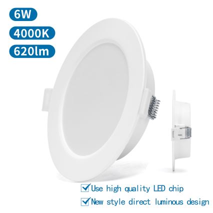 Aigostar - LED infälld belysning LED/6W/230V 4000K diameter 11,8 cm vit