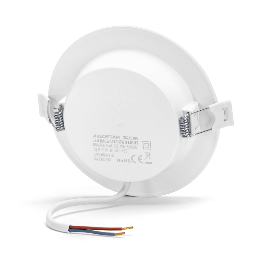 Aigostar - LED infälld belysning LED/6W/230V 4000K diameter 11,8 cm vit