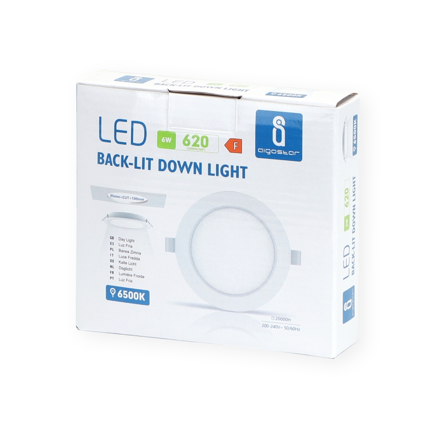 Aigostar - LED infälld belysning LED/6W/230V 6500K diameter 11,8 cm vit