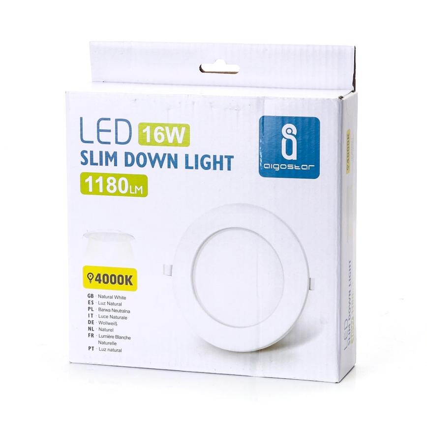 Aigostar - LED infälld belysning ULTRATHIN LED/16W/230V 6000K vit