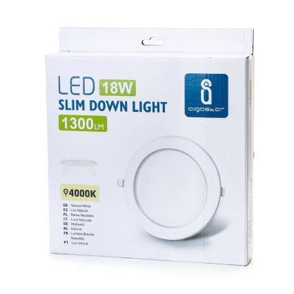 Aigostar - LED infälld belysning ULTRATHIN LED/18W/230V 4000K vit