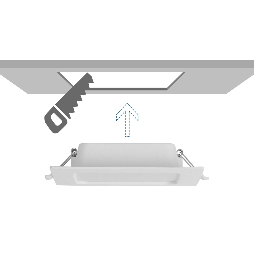 Aigostar - LED infälld takarmatur LED/6W/230V 6500K 12x12 cm vit