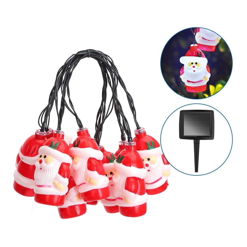 Aigostar - LED Jul solcellslinga 10xLED/3,8 m IP44 kall vit