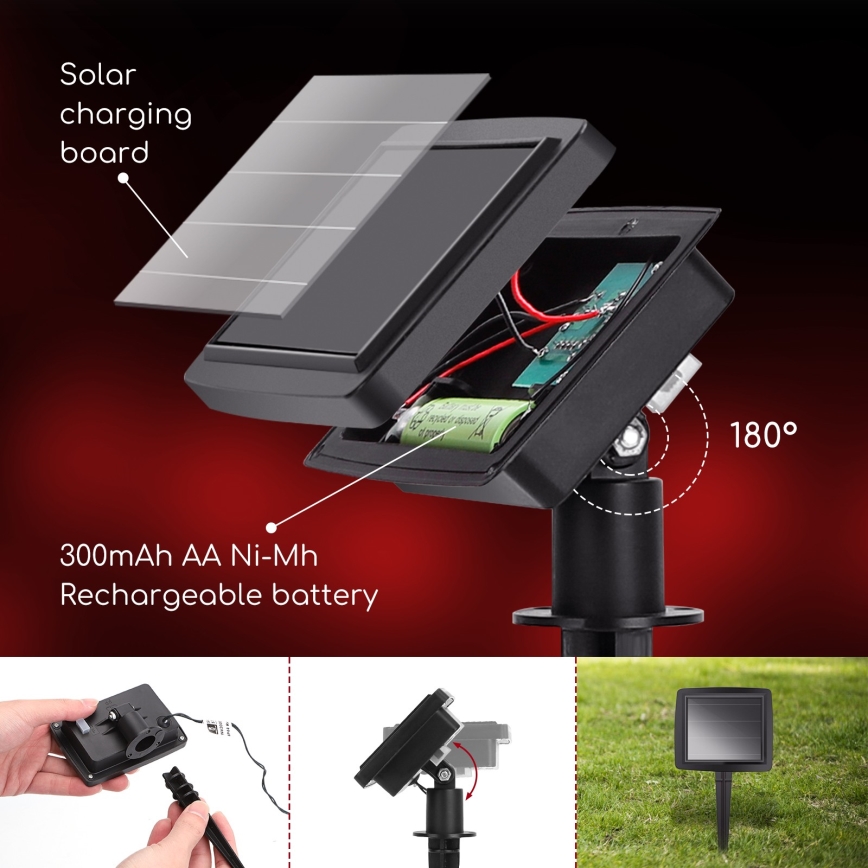 Aigostar - LED Jul solcellslinga 10xLED/3,8 m IP44 kall vit
